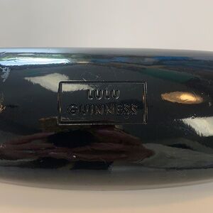 LuLu Guinness hard patent leather look hard eye / sunglasses case